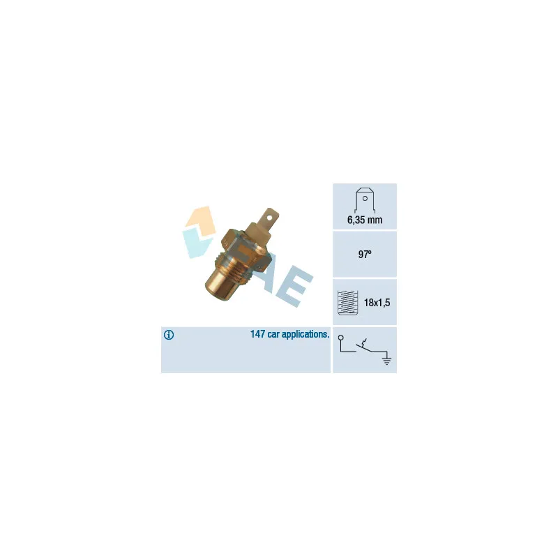 Contact thermique, voyant avertisseur de l'agent réfrigérant FAE 35210