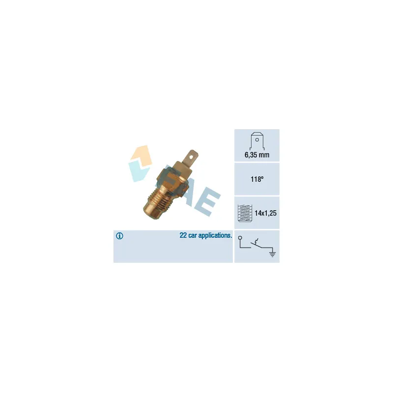 Contact thermique, voyant avertisseur de l'agent réfrigérant FAE 35260