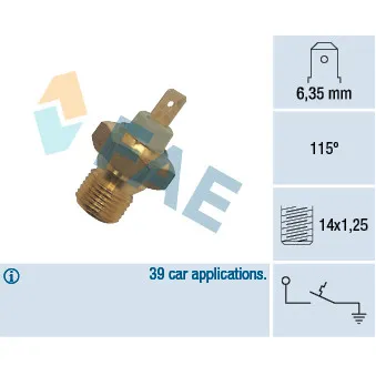 Contact thermique, voyant avertisseur de l'agent réfrigérant FAE 35270