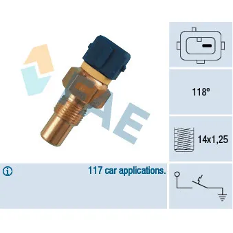Contact thermique, voyant avertisseur de l'agent réfrigérant FAE 35290