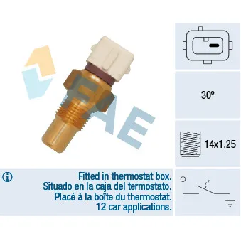 Contact thermique, voyant avertisseur de l'agent réfrigérant FAE 35295