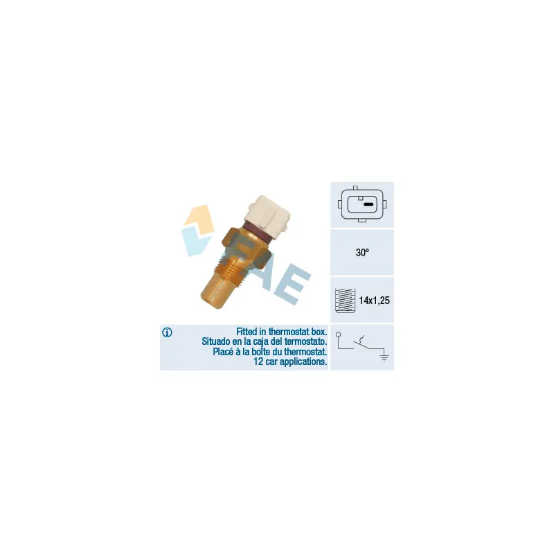 Contact thermique, voyant avertisseur de l'agent réfrigérant FAE 35295