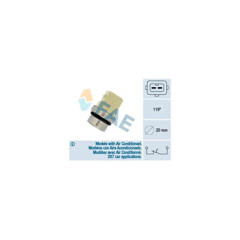 Contact thermique, voyant avertisseur de l'agent réfrigérant FAE 35310