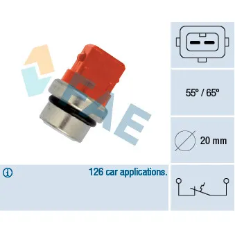 Contact thermique, voyant avertisseur de l'agent réfrigérant FAE 35320