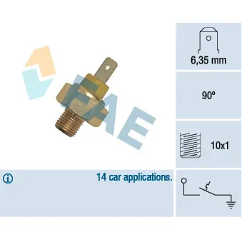Contact thermique, voyant avertisseur de l'agent réfrigérant FAE 35345
