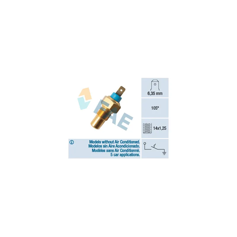 Contact thermique, voyant avertisseur de l'agent réfrigérant FAE 35370