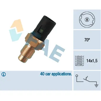 Contact thermique, voyant avertisseur de l'agent réfrigérant FAE 35390