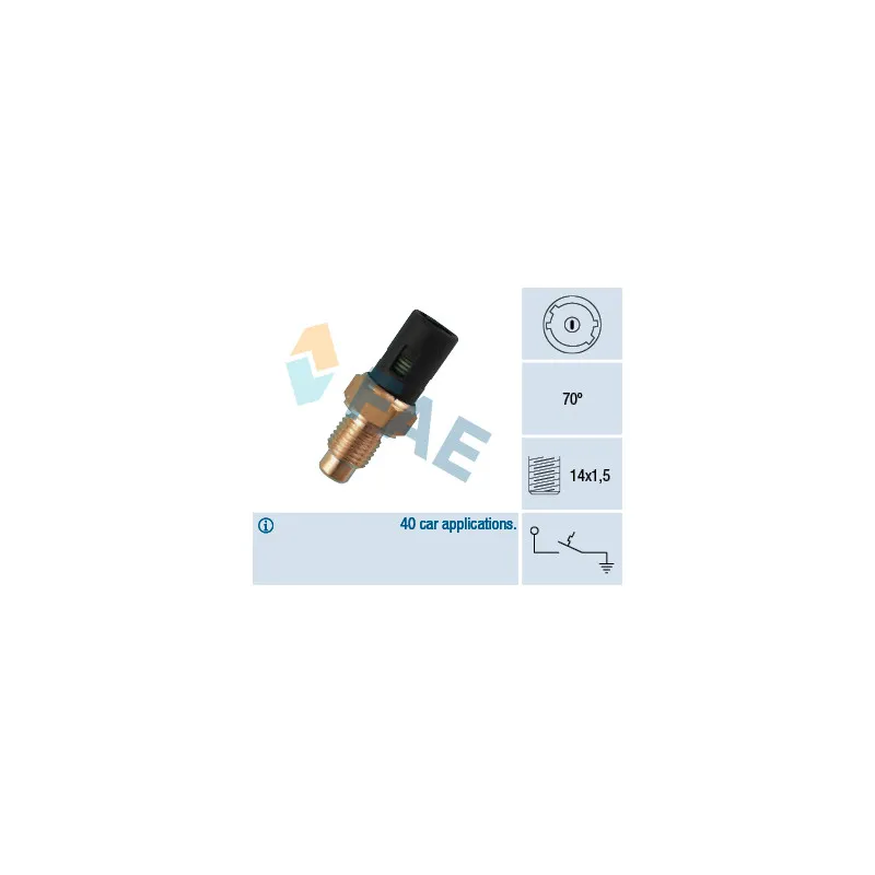 Contact thermique, voyant avertisseur de l'agent réfrigérant FAE 35390