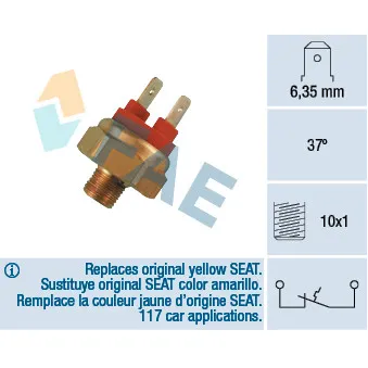 Interrupteur de température, starter automatique FAE 35420