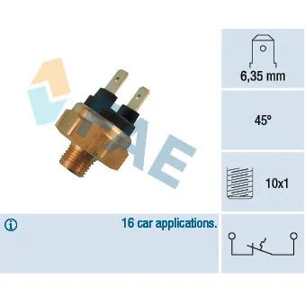Contact thermique, voyant avertisseur de l'agent réfrigérant FAE 35430