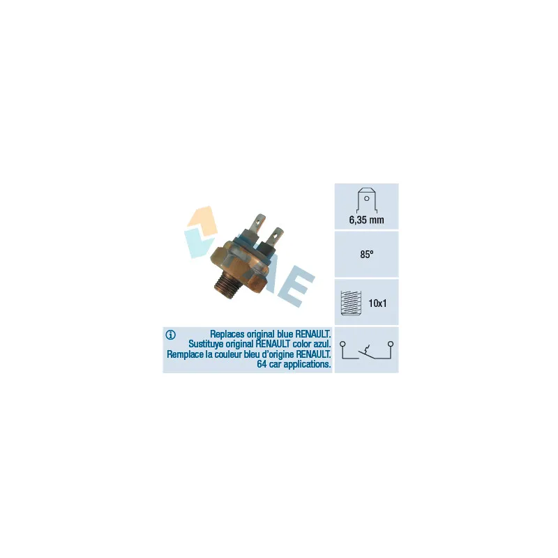 Contact thermique, voyant avertisseur de l'agent réfrigérant FAE 35460