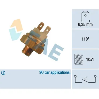 Contact thermique, voyant avertisseur de l'agent réfrigérant FAE 35480