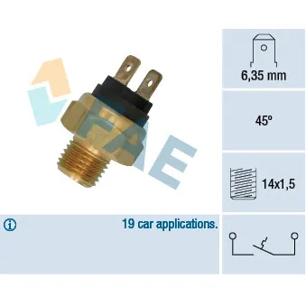 Contact thermique, voyant avertisseur de l'agent réfrigérant FAE 35500