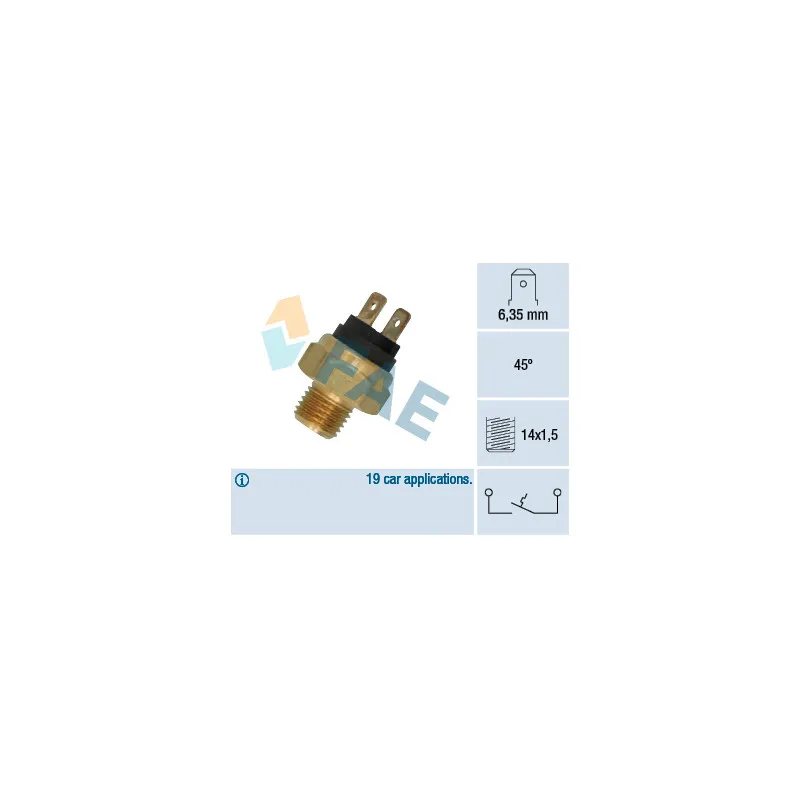 Contact thermique, voyant avertisseur de l'agent réfrigérant FAE 35500
