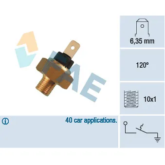 Contact thermique, voyant avertisseur de l'agent réfrigérant FAE 35520