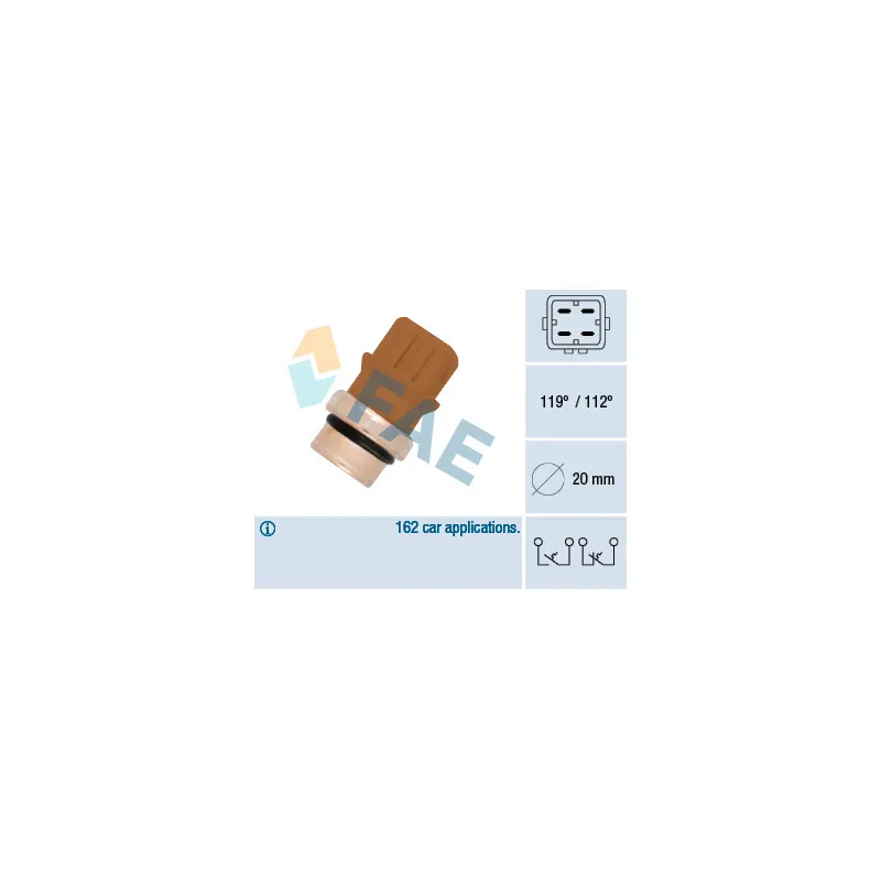 Contact thermique, voyant avertisseur de l'agent réfrigérant FAE 35580
