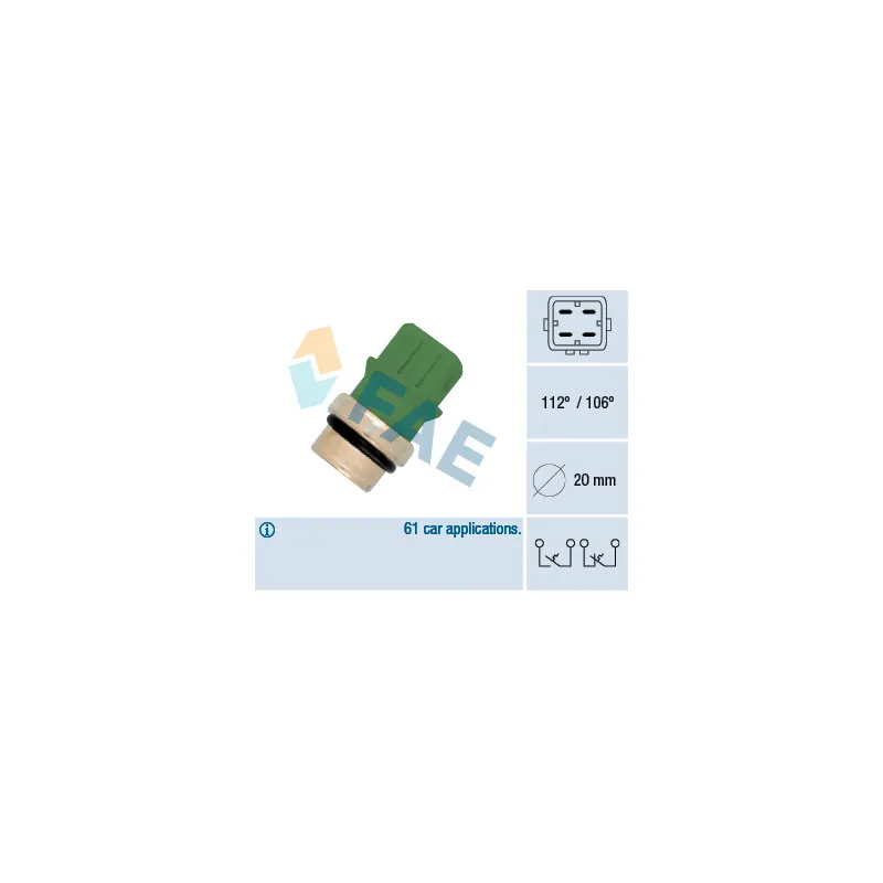Contact thermique, voyant avertisseur de l'agent réfrigérant FAE 35590