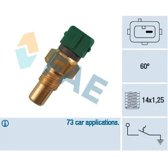 Contact thermique, voyant avertisseur de l'agent réfrigérant FAE 35610