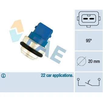 Contact thermique, voyant avertisseur de l'agent réfrigérant FAE 35635
