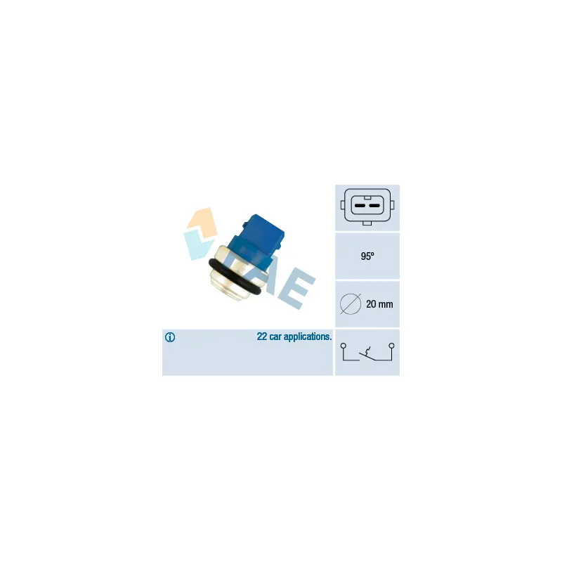 Contact thermique, voyant avertisseur de l'agent réfrigérant FAE 35635