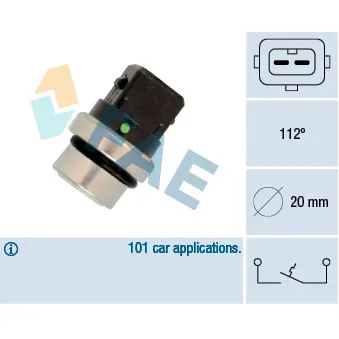 Contact thermique, voyant avertisseur de l'agent réfrigérant FAE 35640
