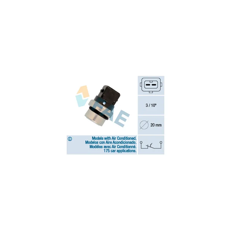 Contact thermique, voyant avertisseur de l'agent réfrigérant FAE 35650