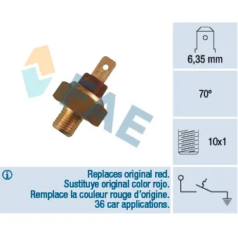 Contact thermique, voyant avertisseur de l'agent réfrigérant FAE 35660