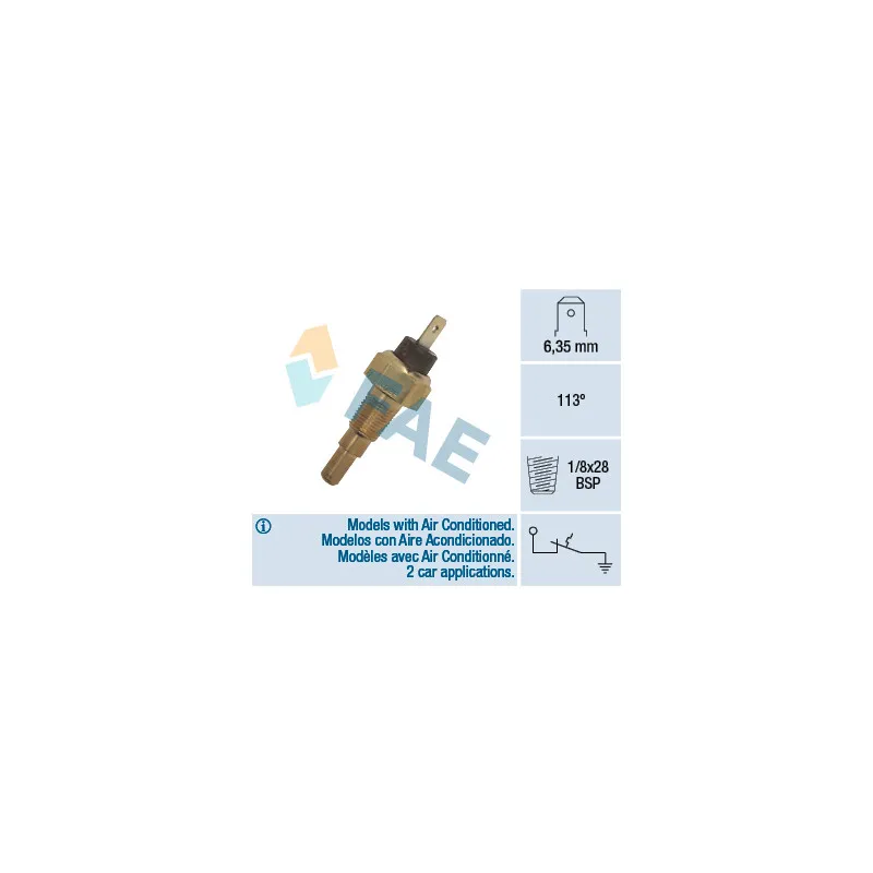 Contact thermique, voyant avertisseur de l'agent réfrigérant FAE 35670