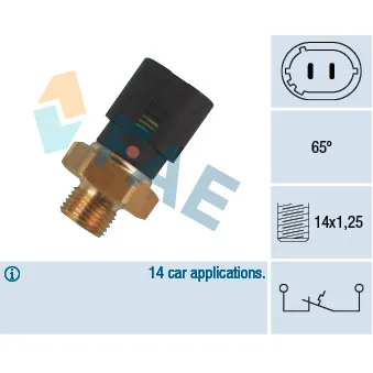 Contact thermique, voyant avertisseur de l'agent réfrigérant FAE 35700