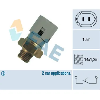 Contact thermique, voyant avertisseur de l'agent réfrigérant FAE 35710