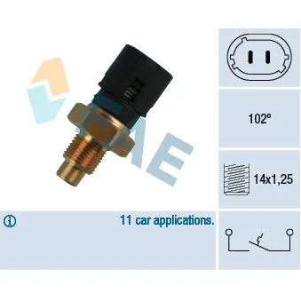 Contact thermique, voyant avertisseur de l'agent réfrigérant FAE 35720