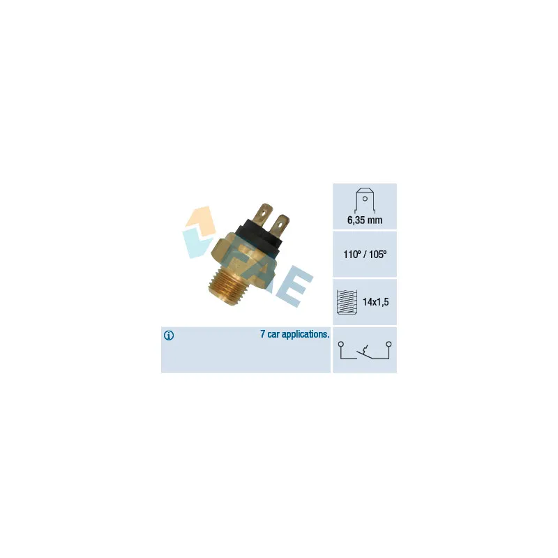 Contact thermique, voyant avertisseur de l'agent réfrigérant FAE 35800