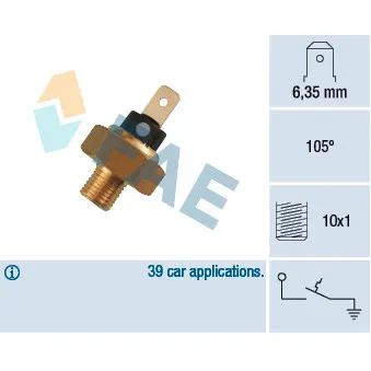 Contact thermique, voyant avertisseur de l'agent réfrigérant FAE 35820