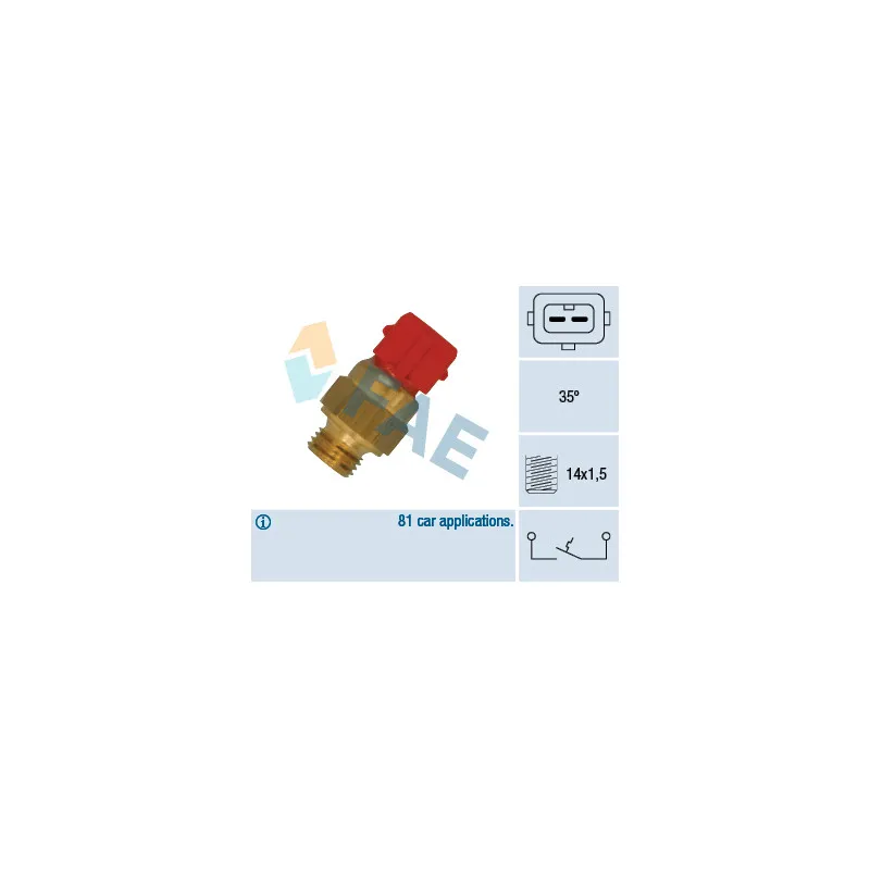 Contact thermique, voyant avertisseur de l'agent réfrigérant FAE 35871