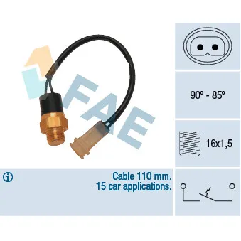 Interrupteur de température, ventilateur de radiateur FAE