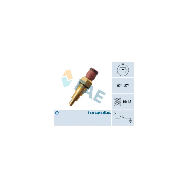 Interrupteur de température, ventilateur de radiateur FAE 36130