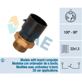 Interrupteur de température, ventilateur de radiateur FAE 36180