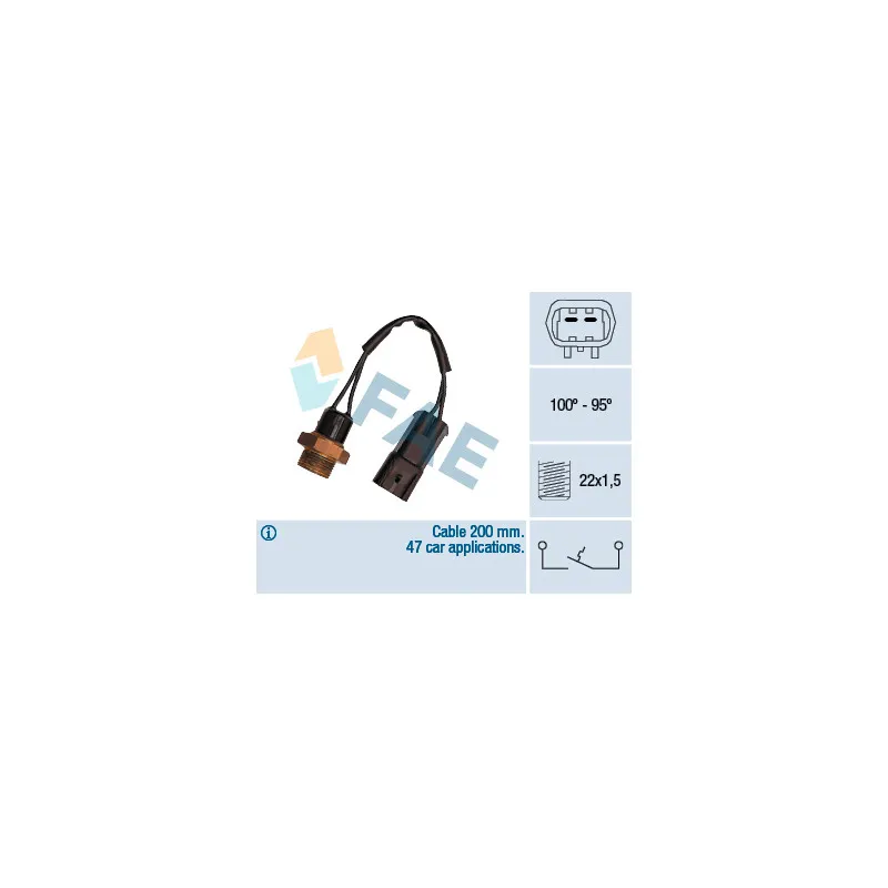 Interrupteur de température, ventilateur de radiateur FAE 36220