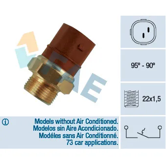Interrupteur de température, ventilateur de radiateur FAE 36270