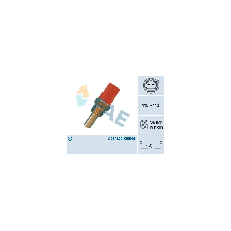 Interrupteur de température, ventilateur de radiateur FAE 36400