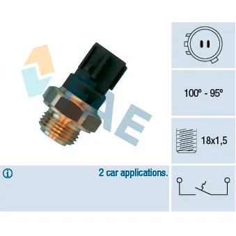 Interrupteur de température, ventilateur de radiateur FAE 36470