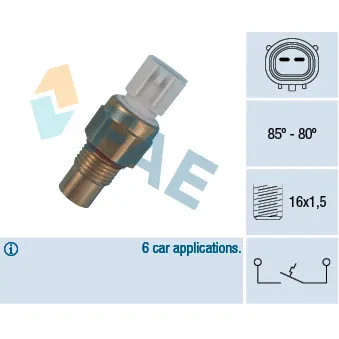 Interrupteur de température, ventilateur de radiateur FAE