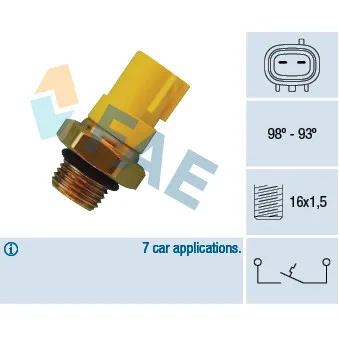 Interrupteur de température, ventilateur de radiateur FAE 36520