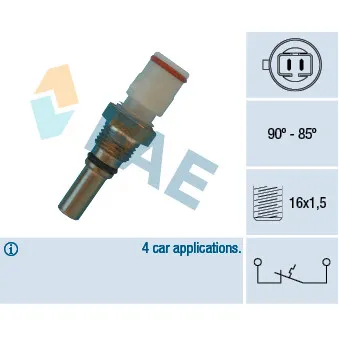 Interrupteur de température, ventilateur de radiateur FAE 36570