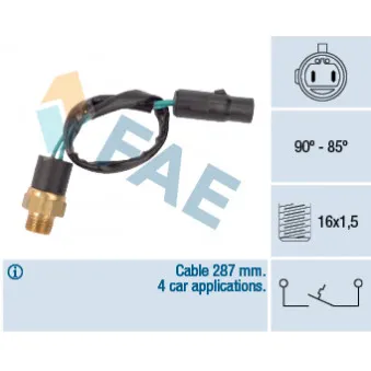 Interrupteur de température, ventilateur de radiateur FAE 36620