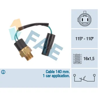 Interrupteur de température, ventilateur de radiateur FAE 36630