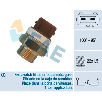Interrupteur de température, ventilateur de radiateur FAE