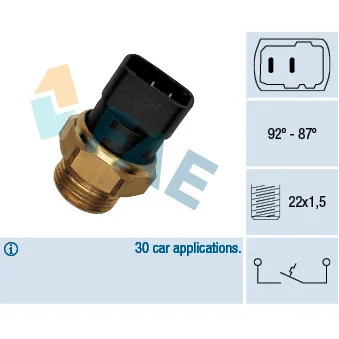Interrupteur de température, ventilateur de radiateur FAE 37260