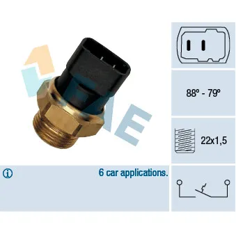 Interrupteur de température, ventilateur de radiateur FAE 37270
