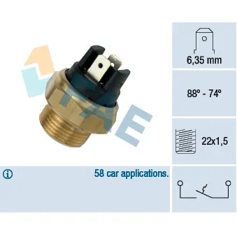 Interrupteur de température, ventilateur de radiateur FAE 37420